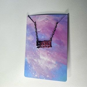 Angel number stainless steel silver necklace